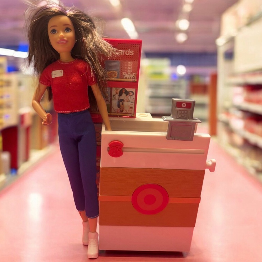 SKIPPER BARBIE doll TARGET grocery store shopping bundle